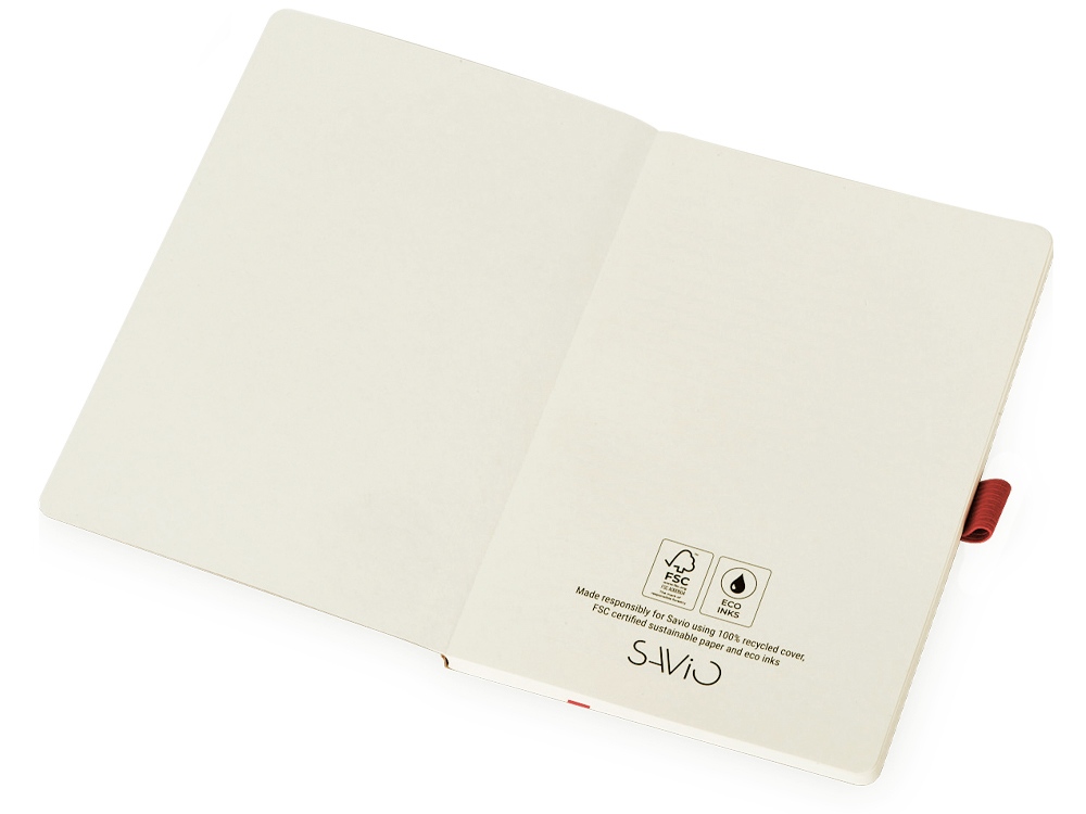 Блокнот Sevilia Soft, гибкая обложка из крафта A5, 80 листов, крафтовый/красный-1