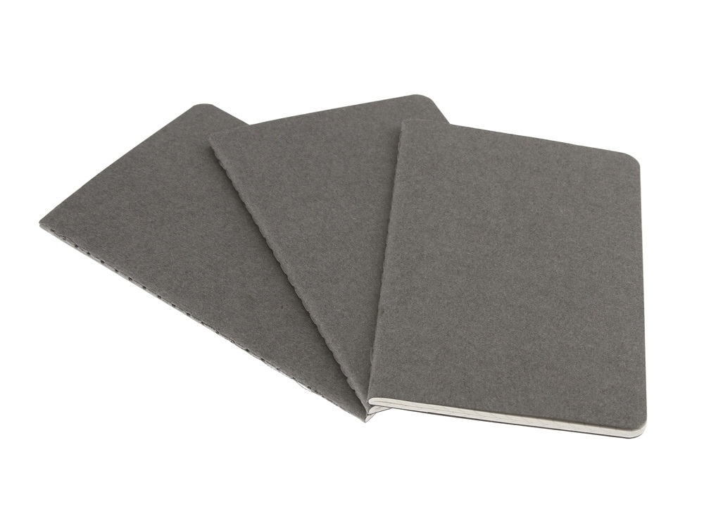 Записная книжка Moleskine Cahier (в линейку, 3 шт.), Large (13х21см), серый-1