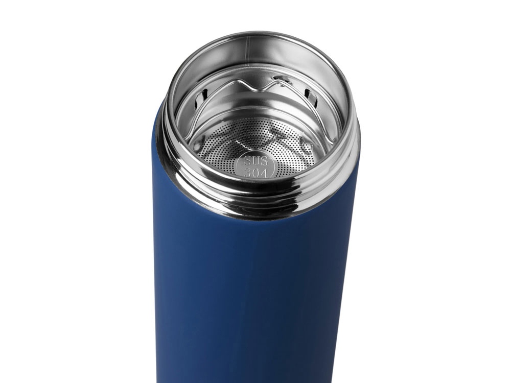 Вакуумный термос Vacuum Flask C1, soft touch, 420мл, темно-синий-7