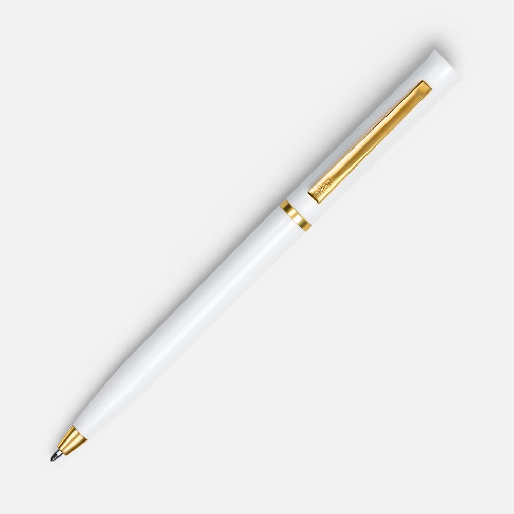 Ручка шариковая Euro Gold, белая-1