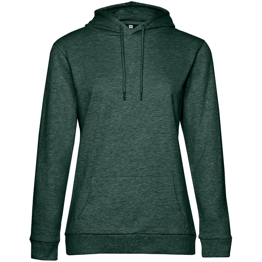 Толстовка с капюшоном женская Hoodie, темно-зеленый меланж-1