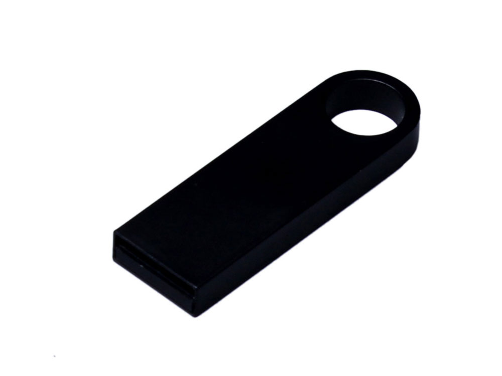 USB 2.0-флешка на 32 Гб с мини чипом и круглым отверстием, черный-1