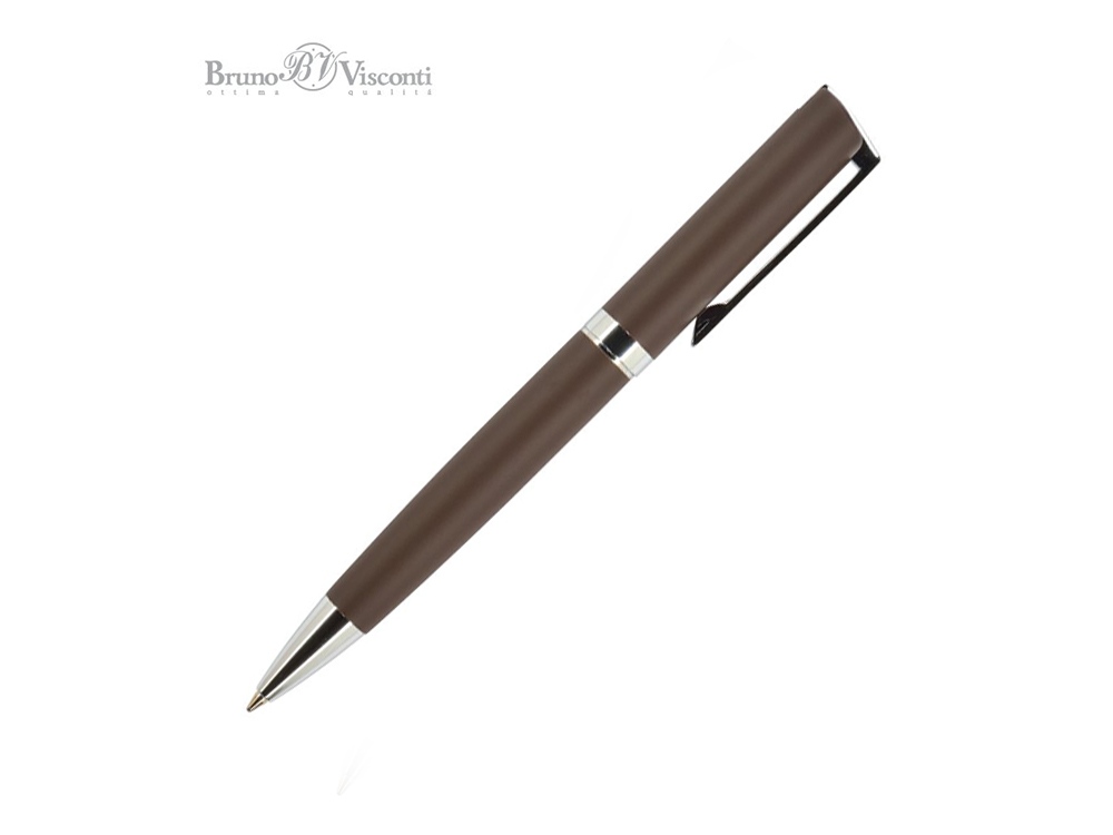 Ручка шариковая автоматическая BrunoVisconti® MILANO цвет корпуса коричневый, 1 мм-0