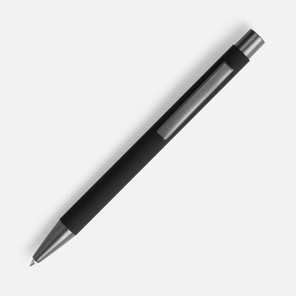 Ручка шариковая Atento Soft Touch, черная-1