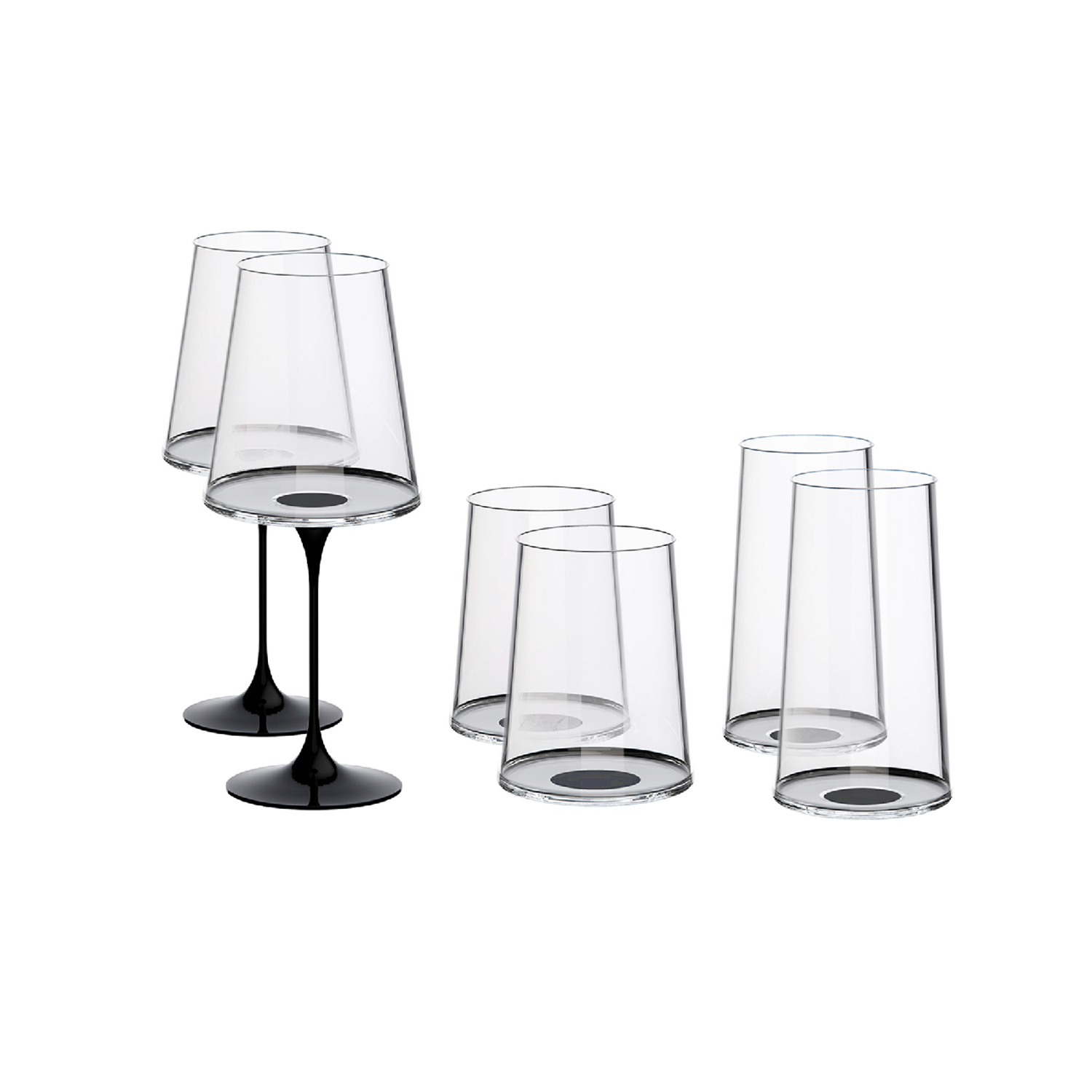 Хрустальный бокал для игристого вина на магните Trebonn SplitGlass, 2 шт, 320 мл-4