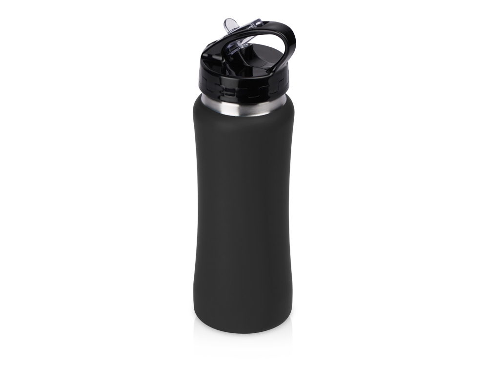 Бутылка для воды Bottle C1, сталь, soft touch, 600 мл, черный-1