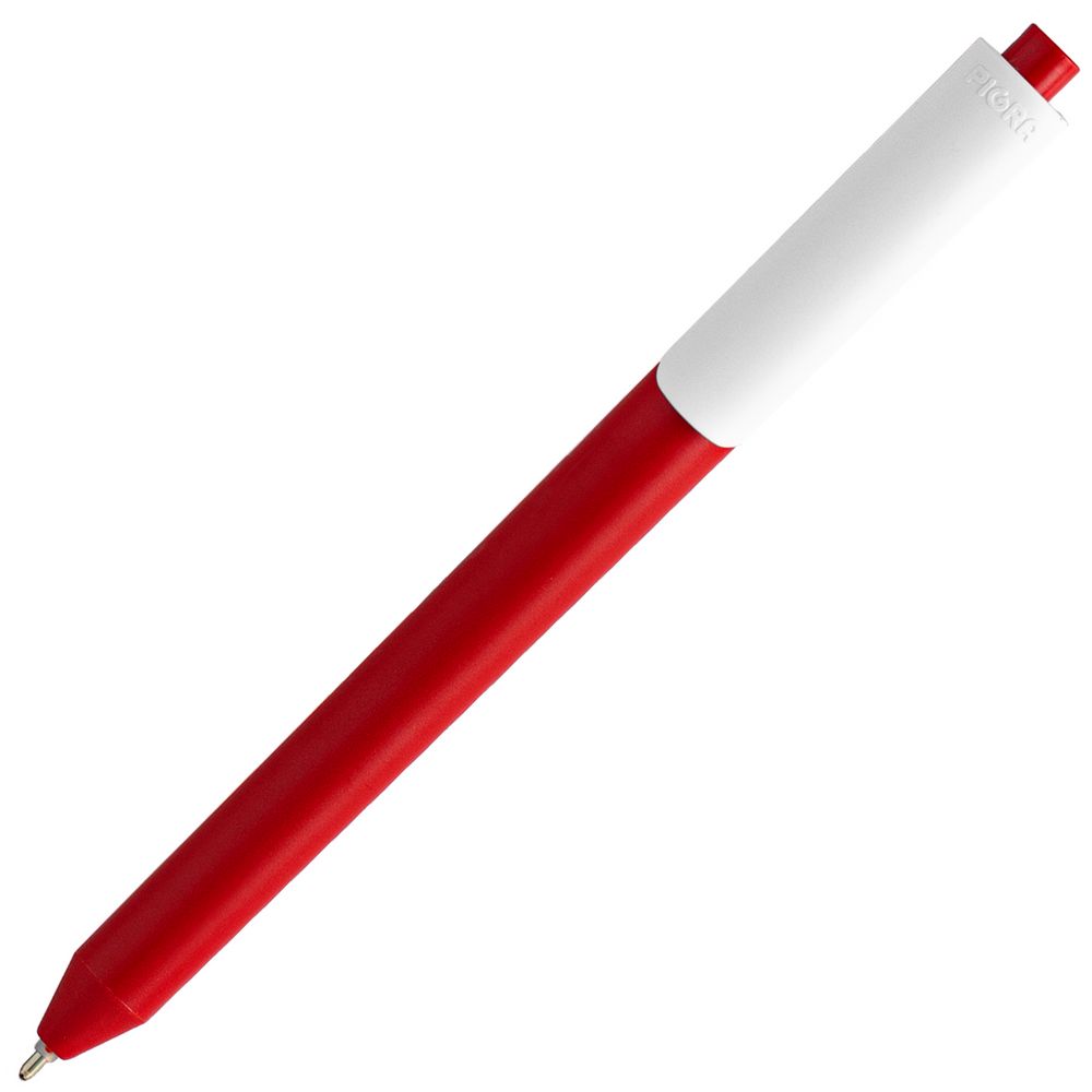 Ручка шариковая Pigra P03 Mat, красная с белым-2