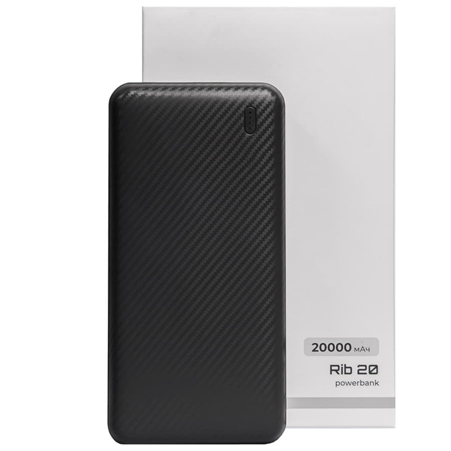 Универсальный аккумулятор Rib 20 (20000 мАч), черный, 14,1х6.9х2,8 см, черный-6