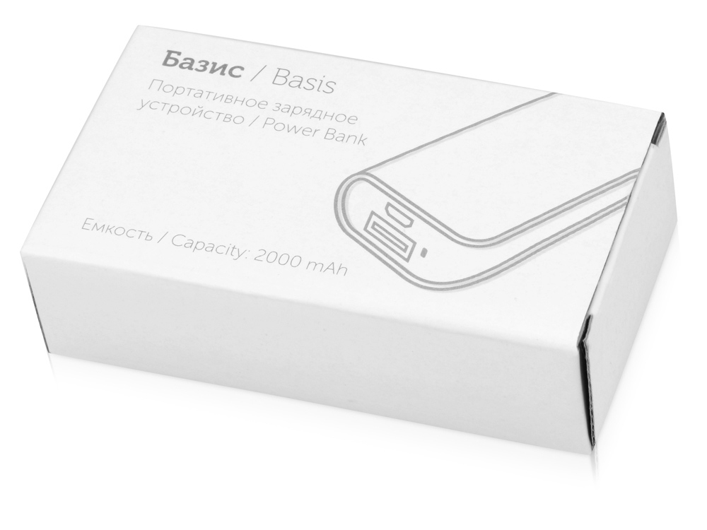 Портативное зарядное устройство (power bank) Basis, 2000 mAh, черный-3