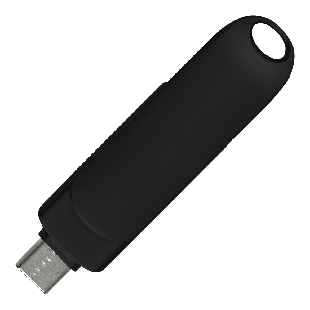 Флеш накопитель USB 3.0 + TYPE C Cupertino, черный матовый-2