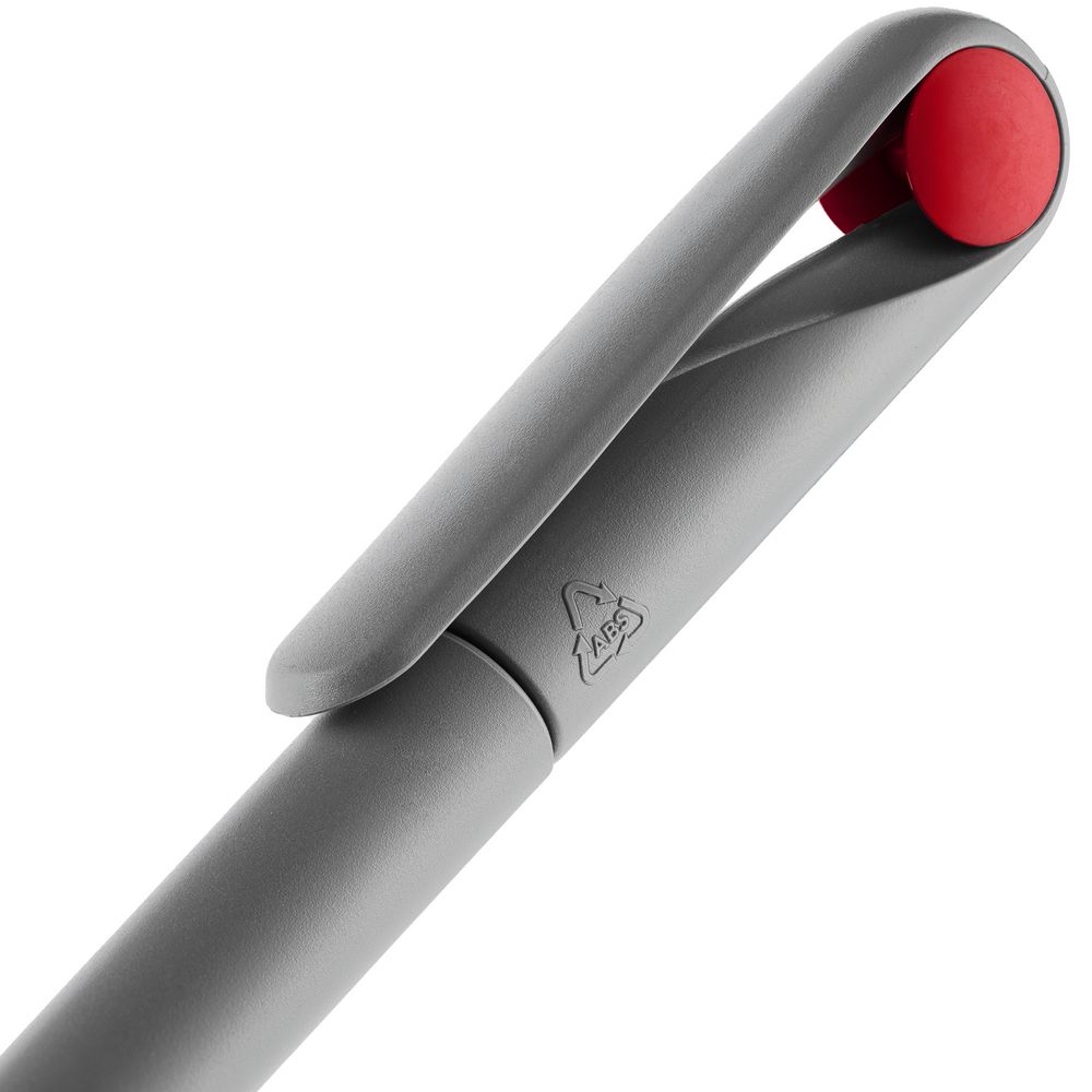 Ручка шариковая Prodir DS1 TMM Dot, серая с красным-2