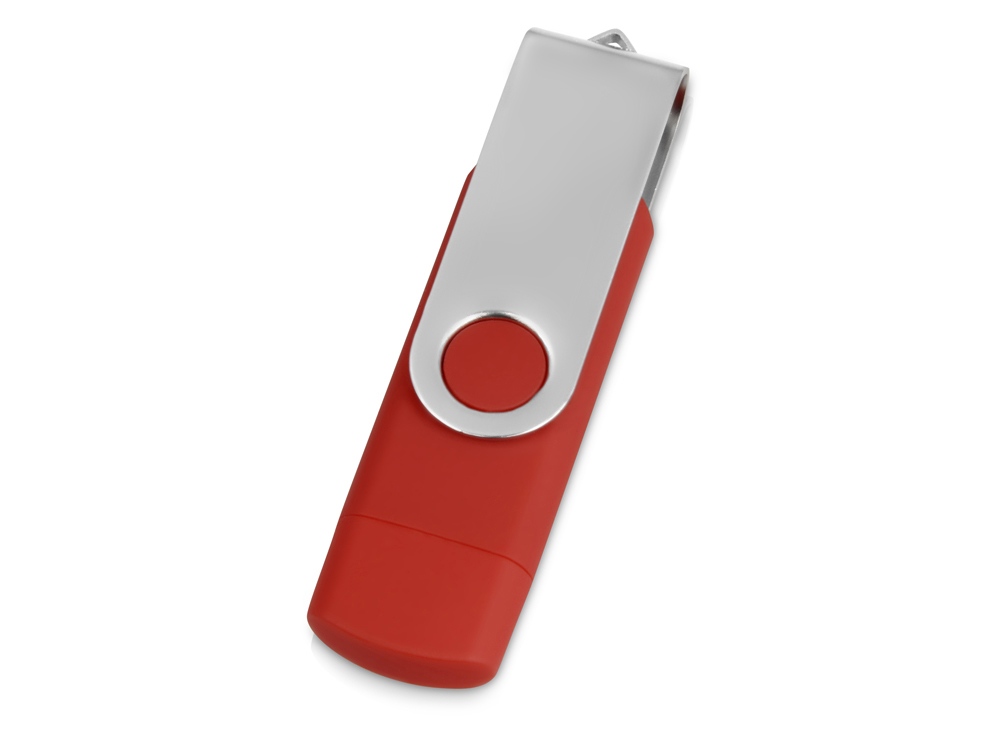 USB/micro USB-флешка 2.0 на 16 Гб Квебек OTG, красный-2