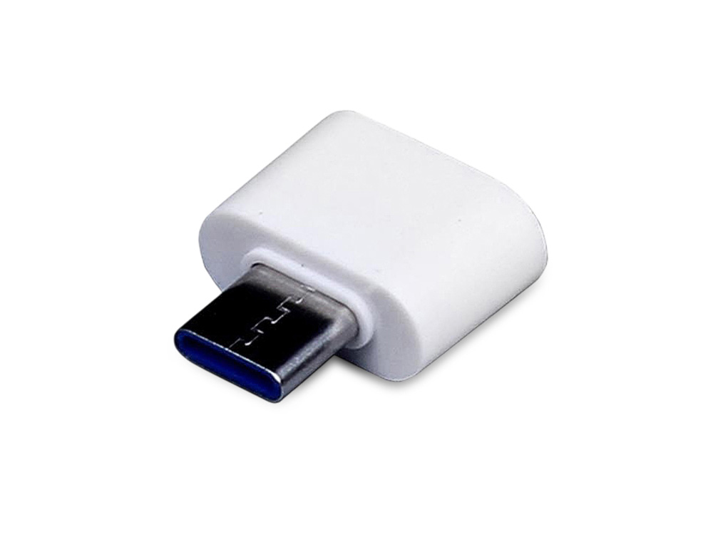 Универсальный адаптер USB Type-C папа Type-A мама, белый-0