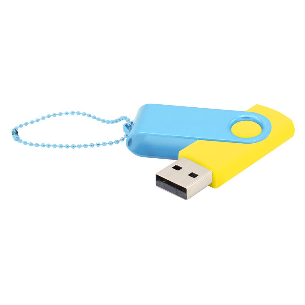 Флешка Designer To Go 2.0 USB 16Gb, Желтый/Бирюзовый-0