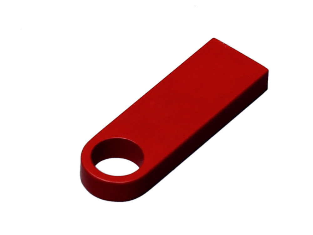 USB 2.0-флешка на 512 Мбайт с мини чипом и круглым отверстием, красный-1