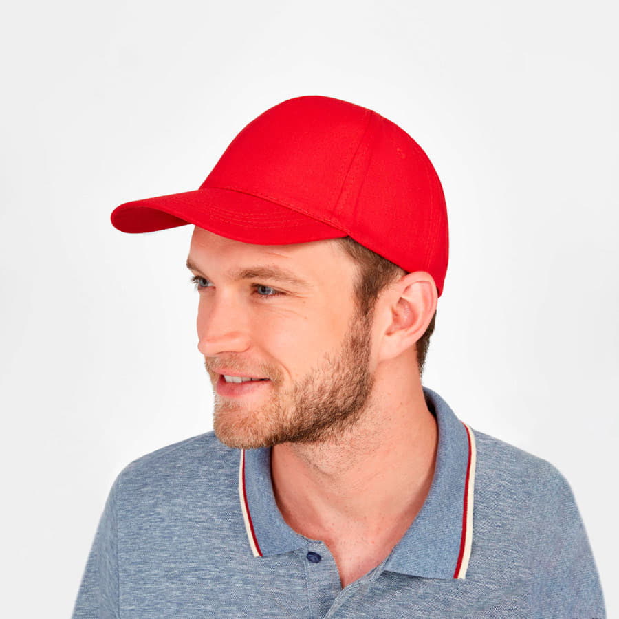 Бейсболка BUZZ, 5 клиньев, застежка на липучке, оранжевый-1