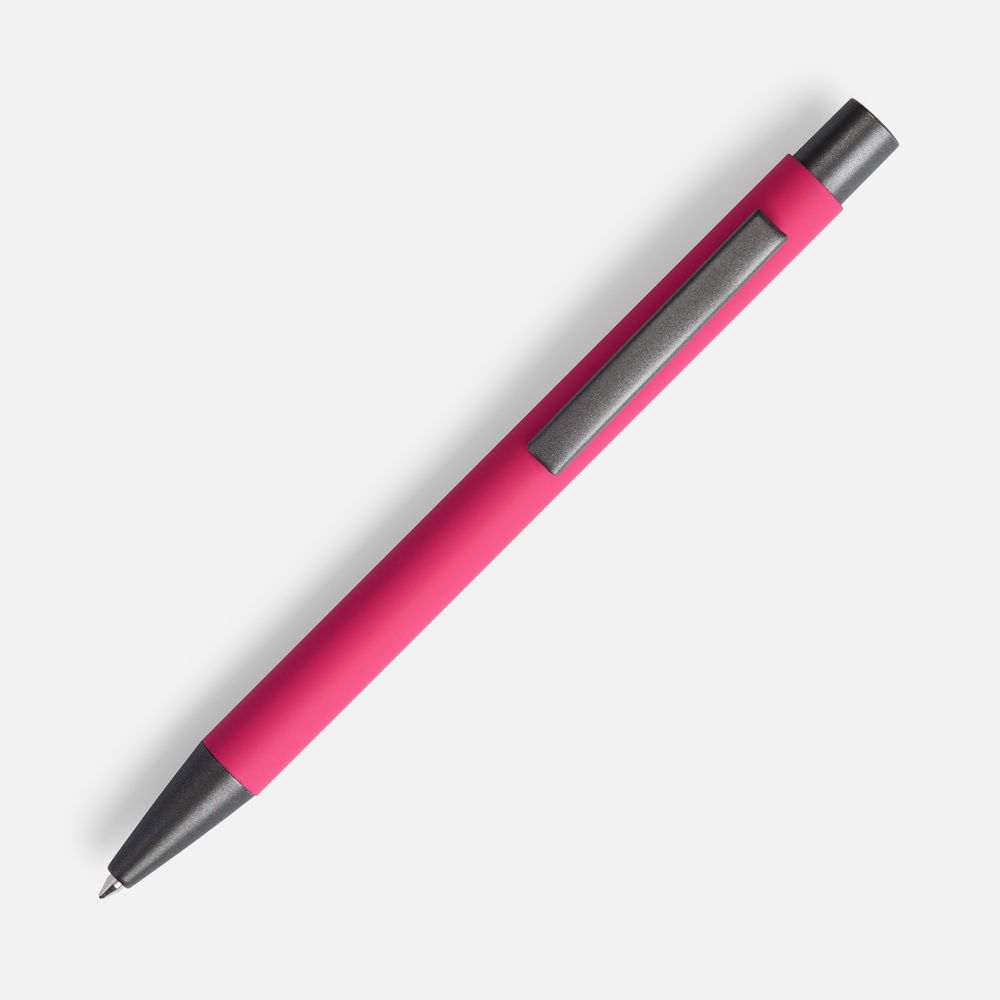 Ручка шариковая Atento Soft Touch, розовая-2