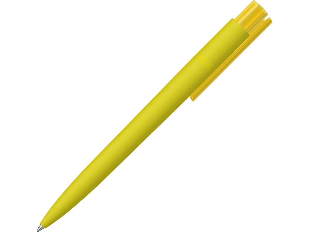Шариковая ручка RECYCLED PET PEN PRO K transparent GUM soft-touch, желтый-0