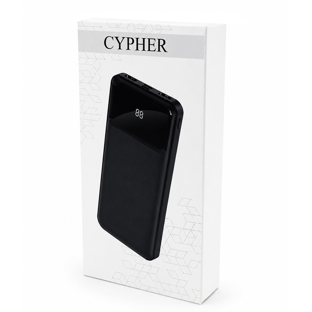Внешний аккумулятор Cypher 10000 Mah, Черный-5