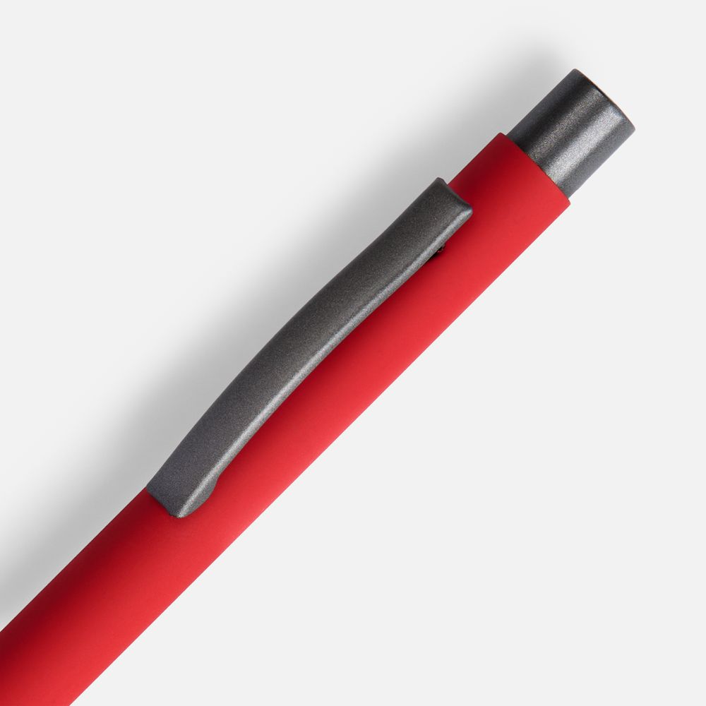 Ручка шариковая Atento Soft Touch, красная-2