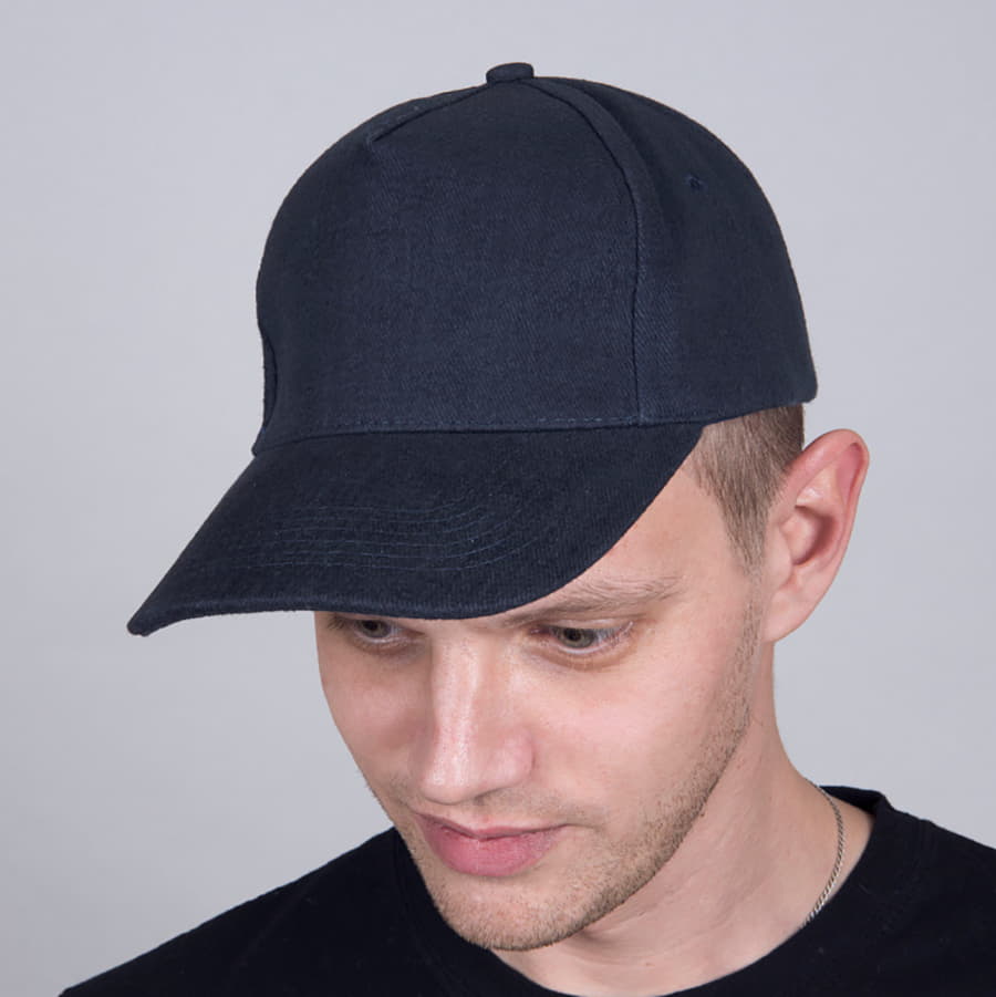 Бейсболка PREMIUM S, 5 клиньев, металлическая застежка, темно-синий-2