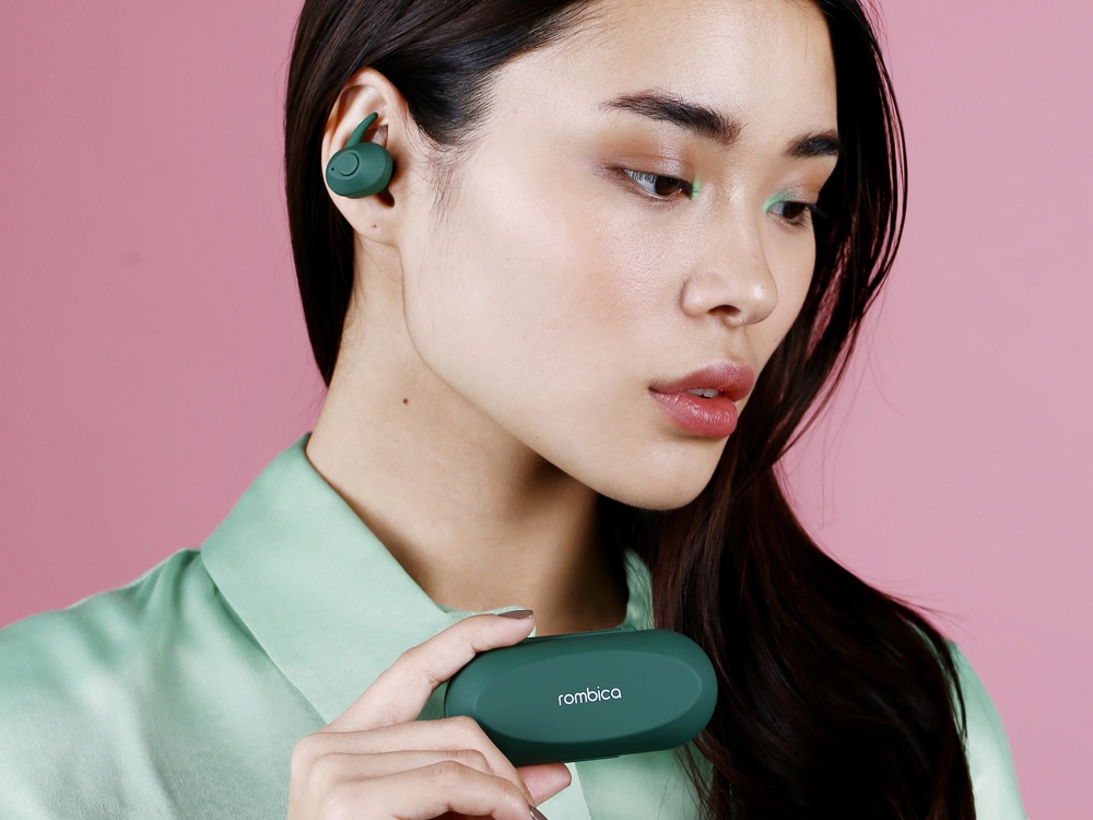 Наушники Rombica MySound Shark - Green / TWS-7