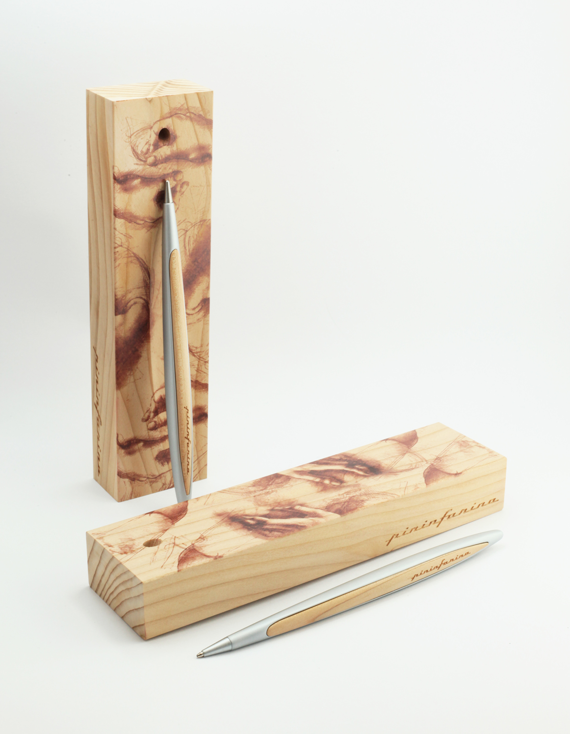 Набор из двух ручек Pininfarina Cambiano BOX CEDARWOOD-5