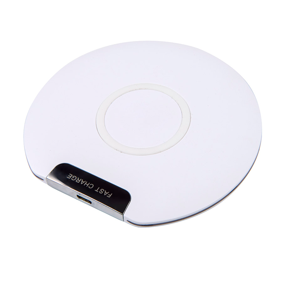 Беспроводное зарядное устройство DISK, белый-0