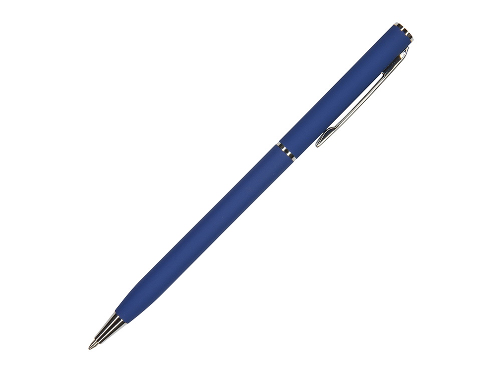 Ручка шариковая автоматическая BrunoVisconti® PALERMO цвет корпуса синий, soft-touch, 0.7 мм-0