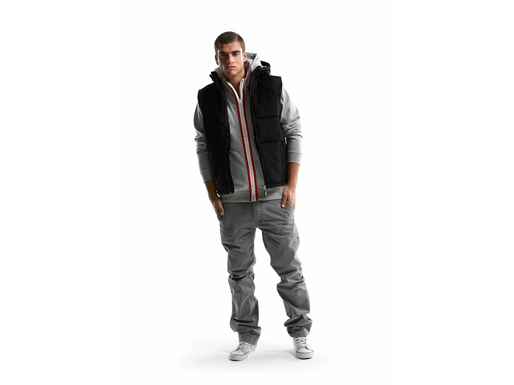 Жилет мужской, Slazenger, черный/стальной-2