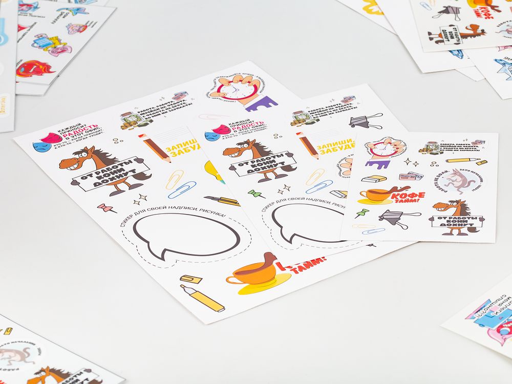 Наклейки ПВХ Sticker Pack на заказ, M-2