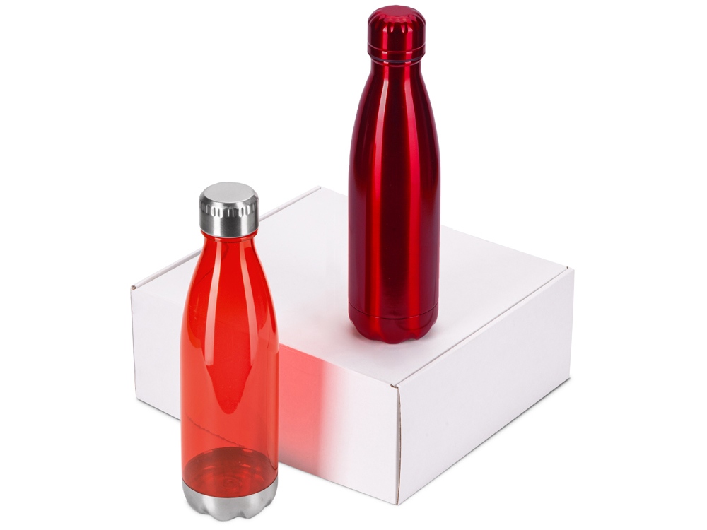 Подарочный набор с термосом и бутылкой Bottle set, красный-0