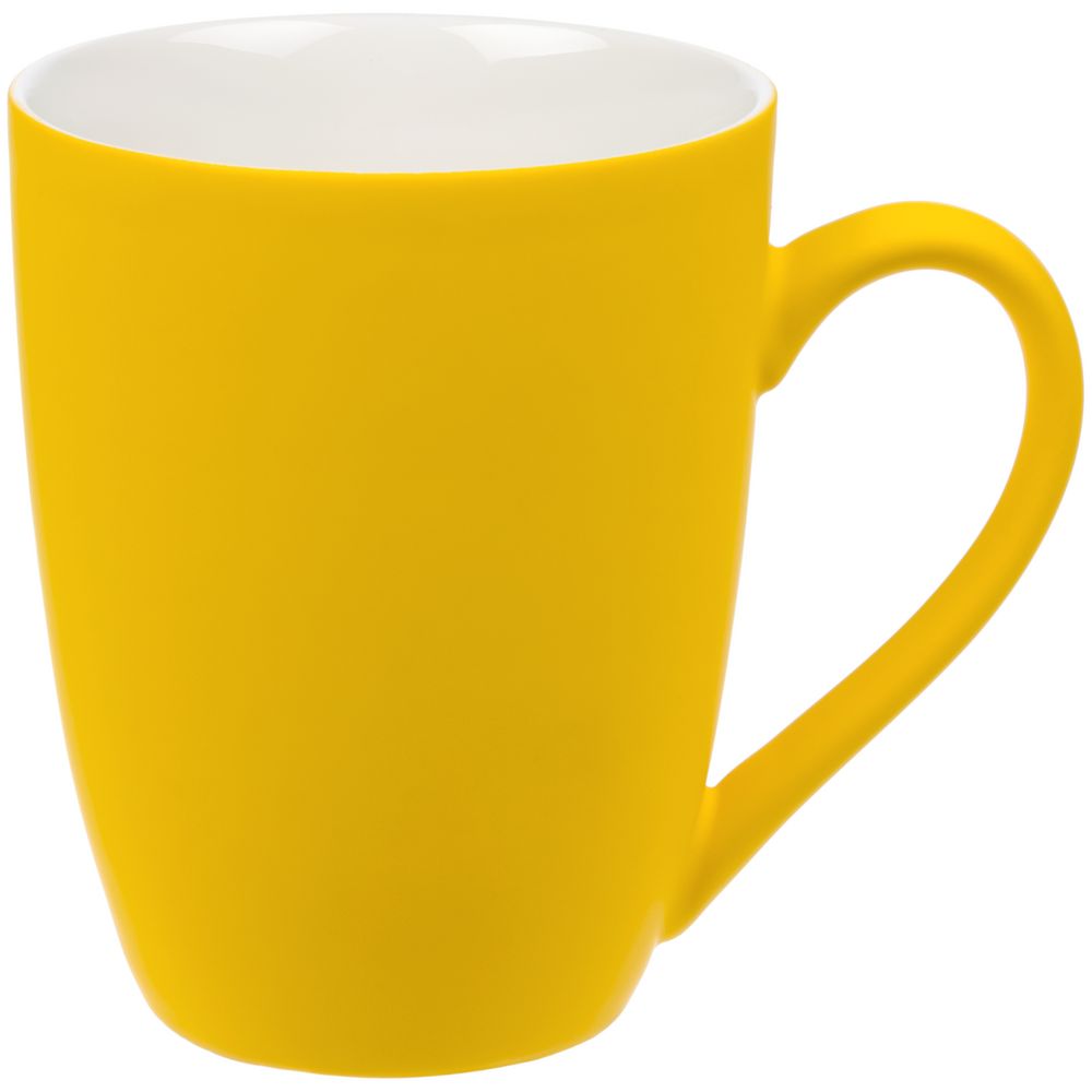 Кружка Good Morning с покрытием софт-тач, желтая-0