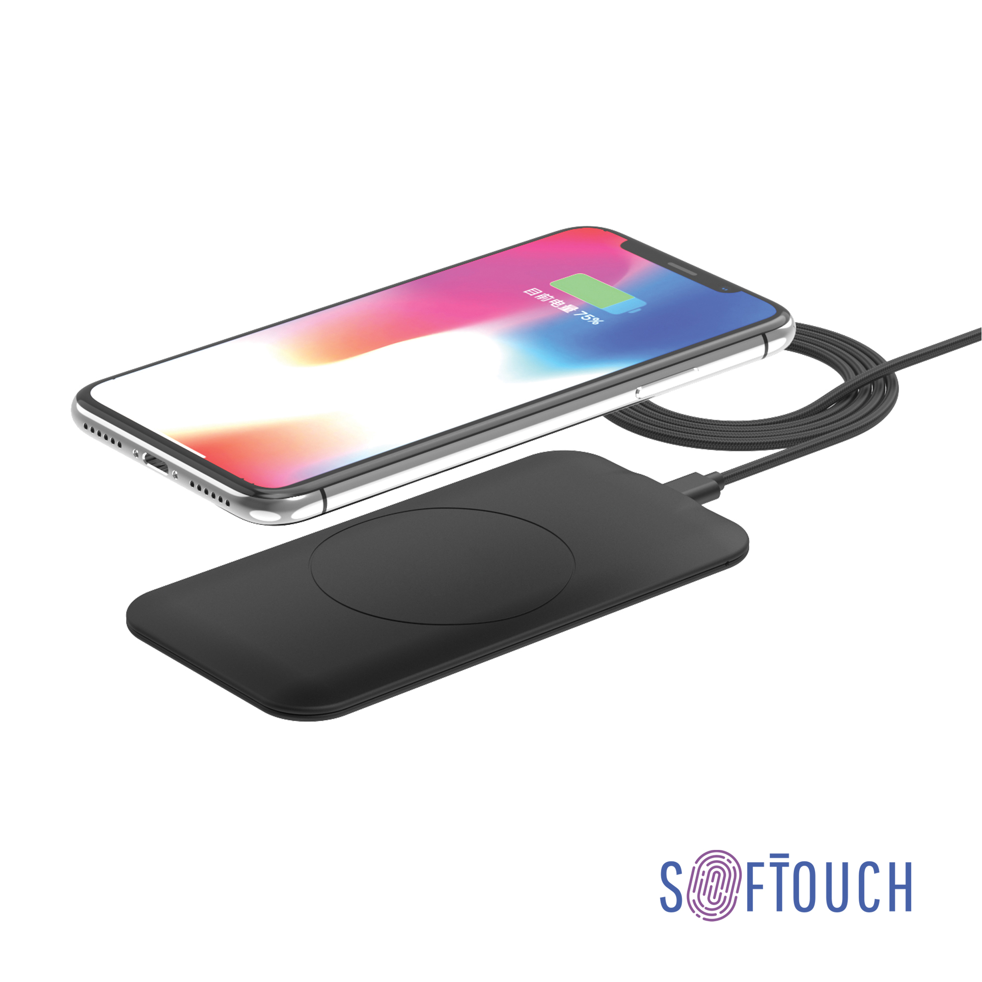 Настольное беспроводное зарядное устройство "Slim SOFTTOUCH"-0