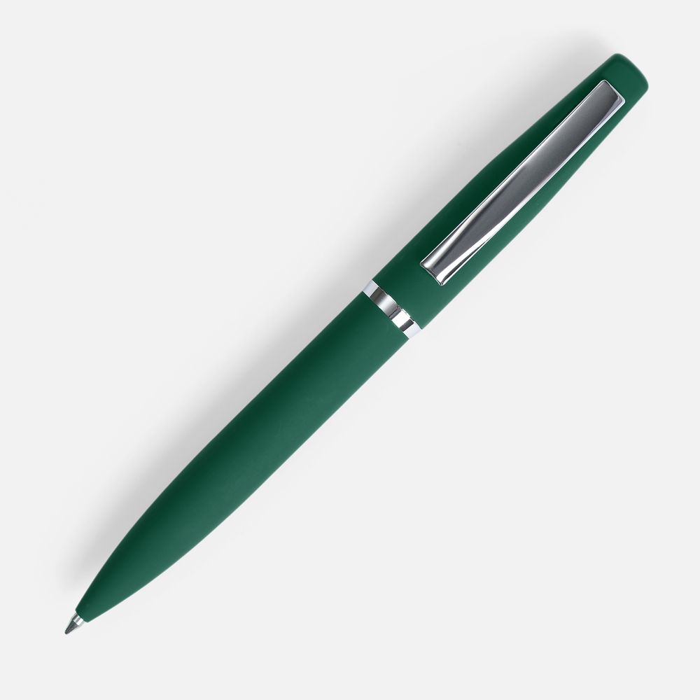 Ручка шариковая Bolt Soft Touch, зеленая-2