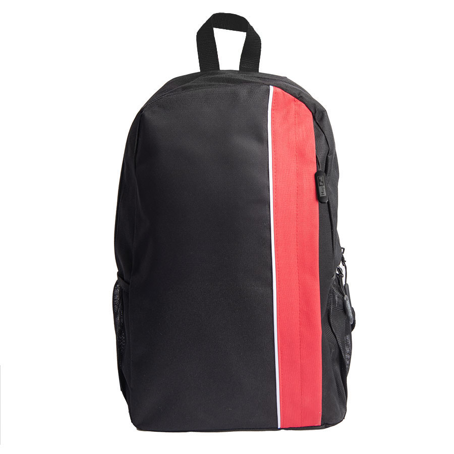 Рюкзак PLUS, чёрный/красный, 44 x 26 x 12 см, 100% полиэстер 600D, красный, черный-0
