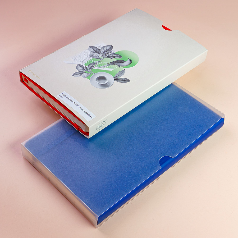Бизнес-блокнот SILKY, формат А5, в клетку, синий-4