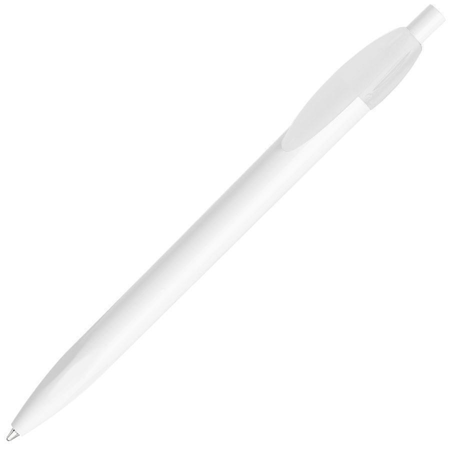 Ручка шариковая X-1 WHITE, белый/белый непрозрачный клип, пластик, белый-0