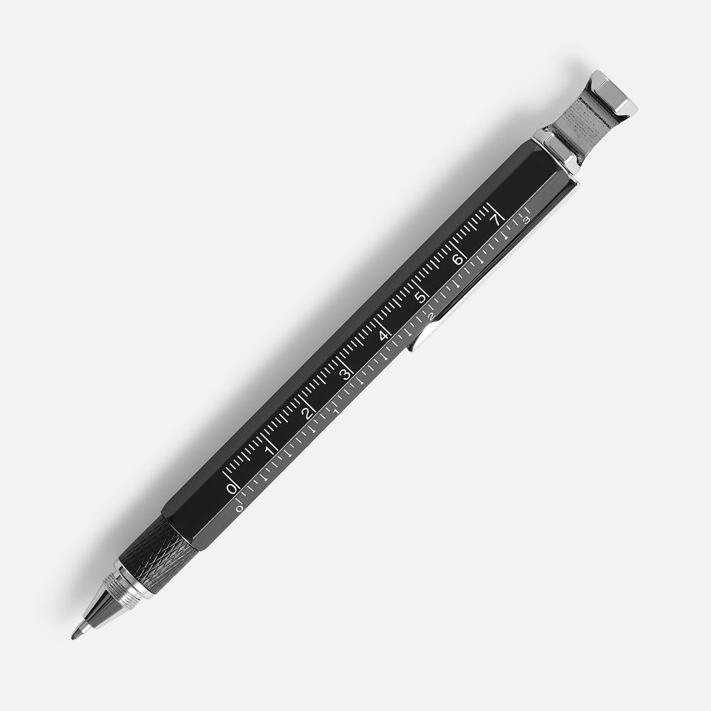 Ручка шариковая Numeric, мультиинструмент, черная-1