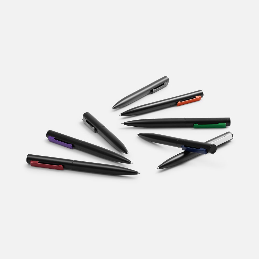 Ручка шариковая Inkolor, черная с серым-3