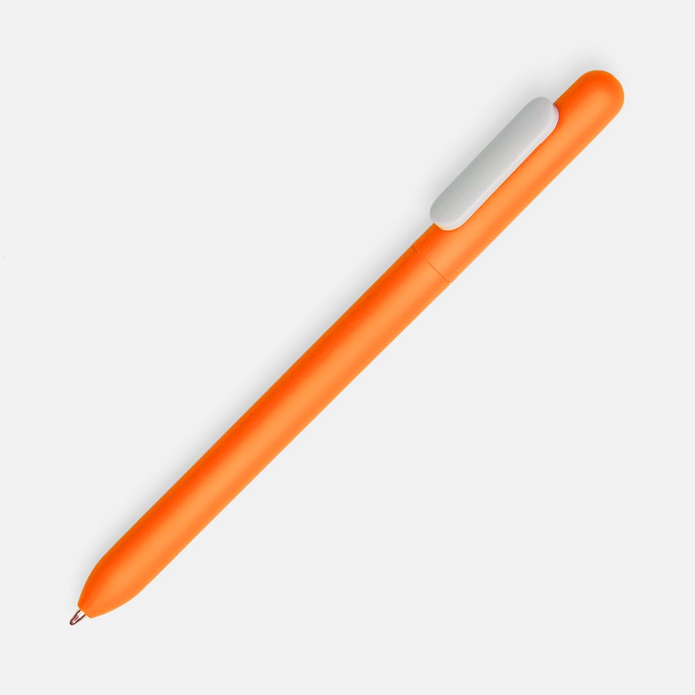 Ручка шариковая Swiper Soft Touch, неоново-оранжевая с белым-1
