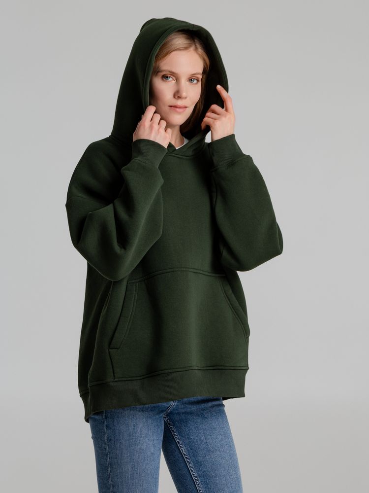 Худи Kulonga Oversize, темно-зеленый (хаки)-6