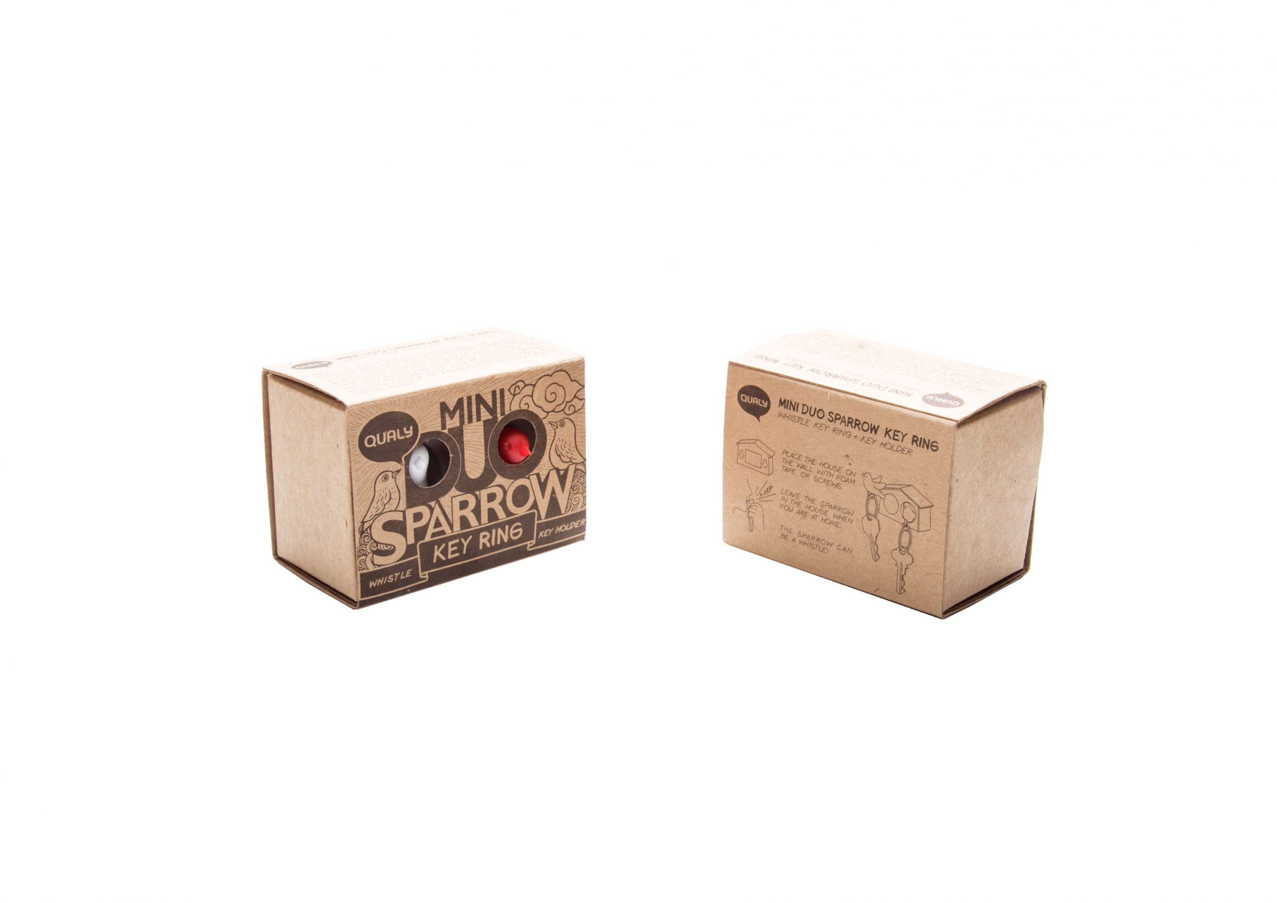 Держатель и брелок для ключей двойной Mini Duo Sparrow, Белый/зелёный-1