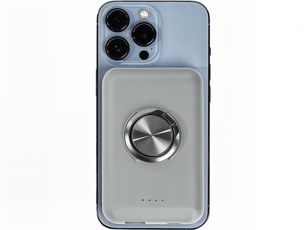 Магнитный беспроводной внешний аккумулятор MagnetIQ, 5000 mah, 10 W, серый Cool gray 7C-6