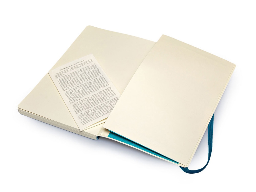 Записная книжка Moleskine Classic Soft (в линейку), Large (13х21см), бирюзовый-4