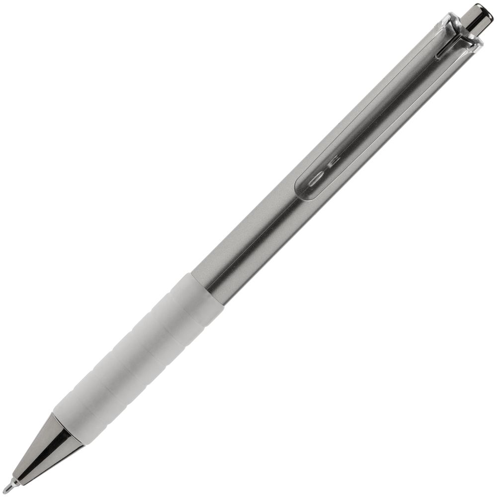 Ручка шариковая Easy Grip, серебристая-3