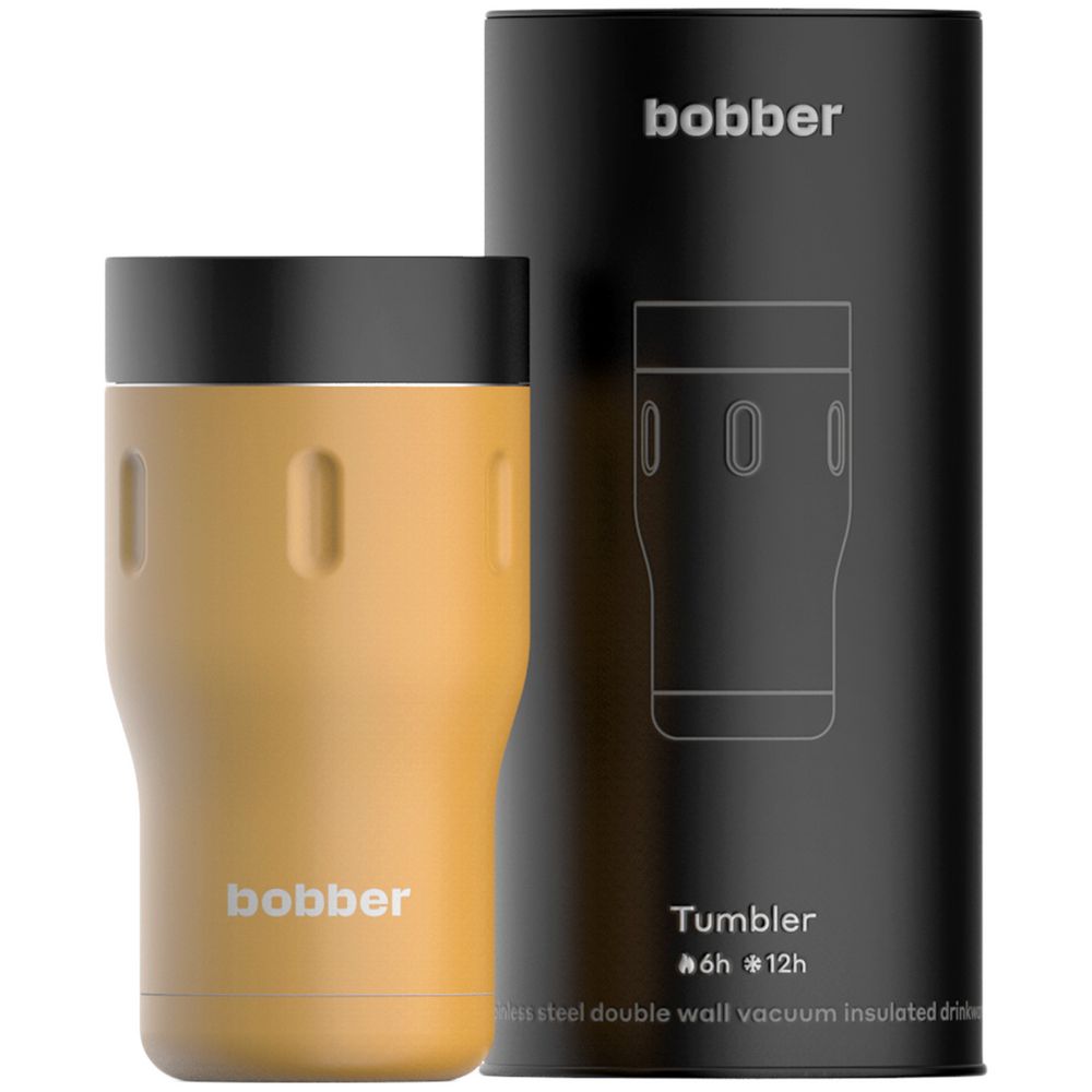Термостакан Tumbler 350, вакуумный, оранжевый-2