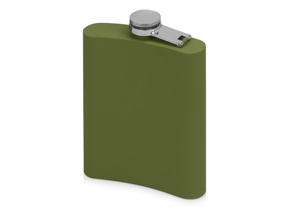 Фляжка 240 мл Remarque soft touch, 304 сталь, зеленый милитари-2