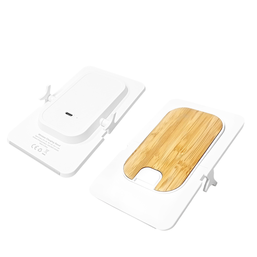 Беспроводное зарядное устройство Bambooco 15W, Белый-4