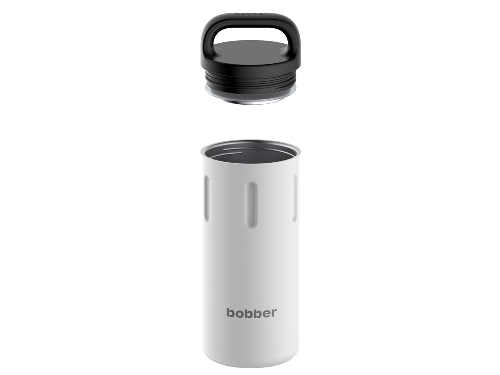Вакуумный термос с керамическим покрытием бытовой, тм bobber, 590 мл. Артикул Bottle-590 Iced Water (белый)-1